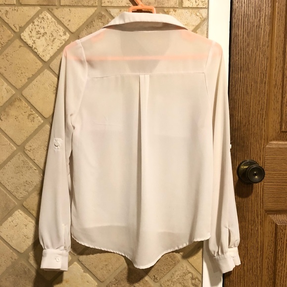 White Sheer Blouse - Picture 3 of 3